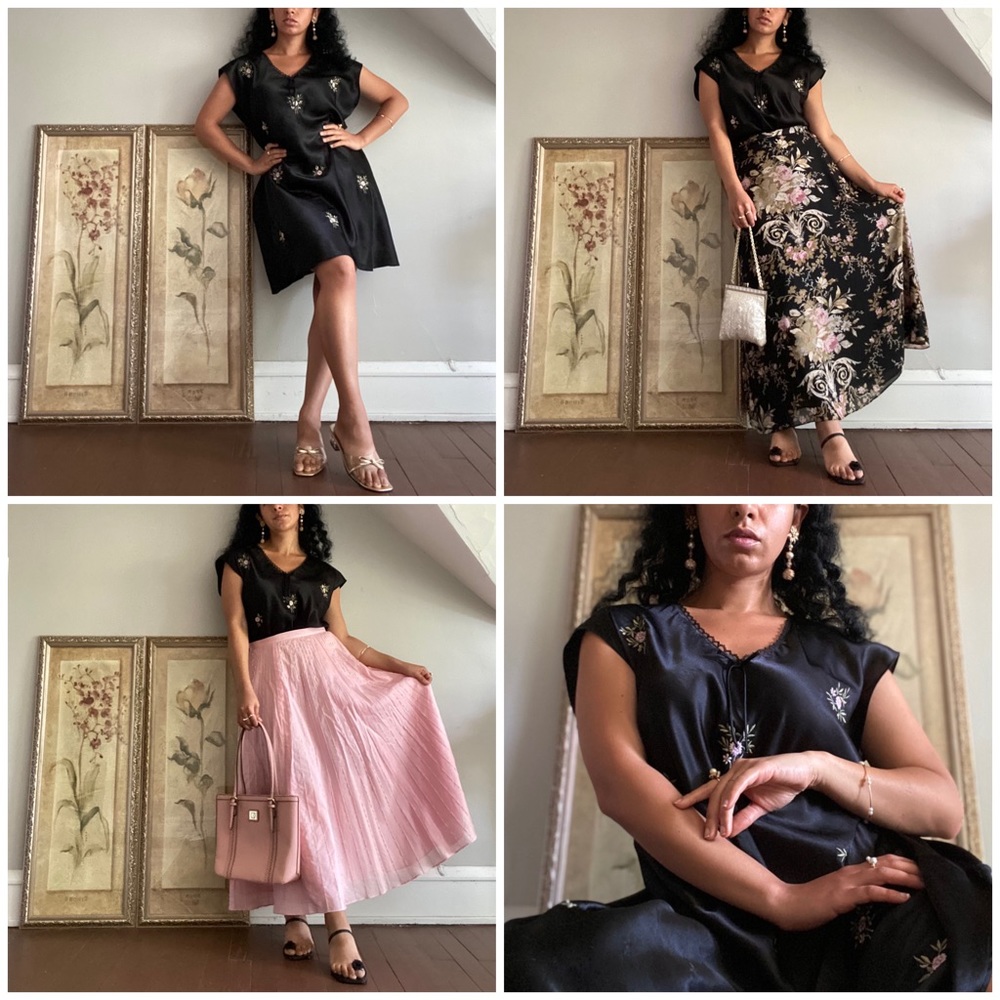 🌸 Morgan Taylor, Vintage Dark Paradise Chemise